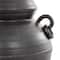 20" Black Ceramic Speckled Textured Amphora Vase
